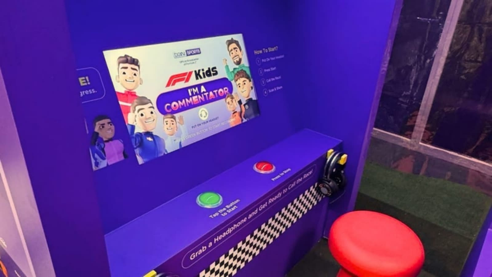 Fans at the beIN SPORTS F1 commentary booth powered by qiksense — image 2