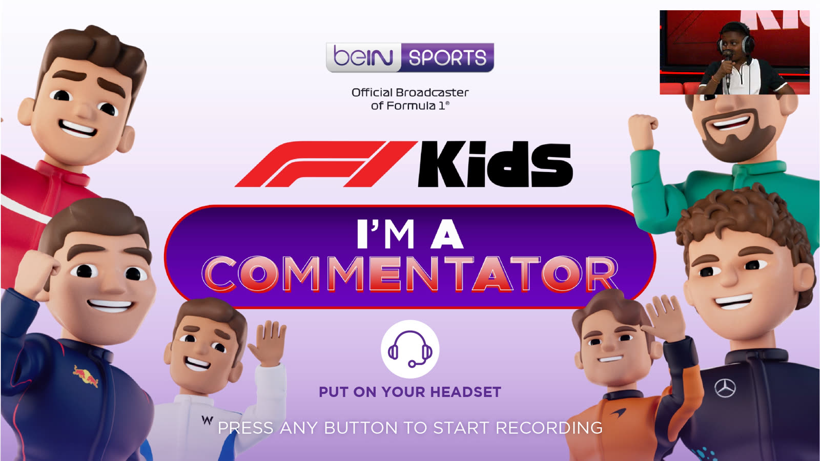 Fans at the beIN SPORTS F1 commentary booth powered by qiksense — image 3