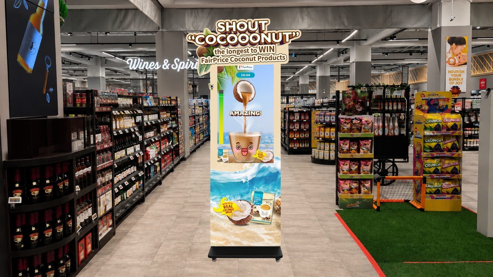 Shoppers taking part in the FairPrice Coconut White Coffee Scream Challenge — image 3 (updated)