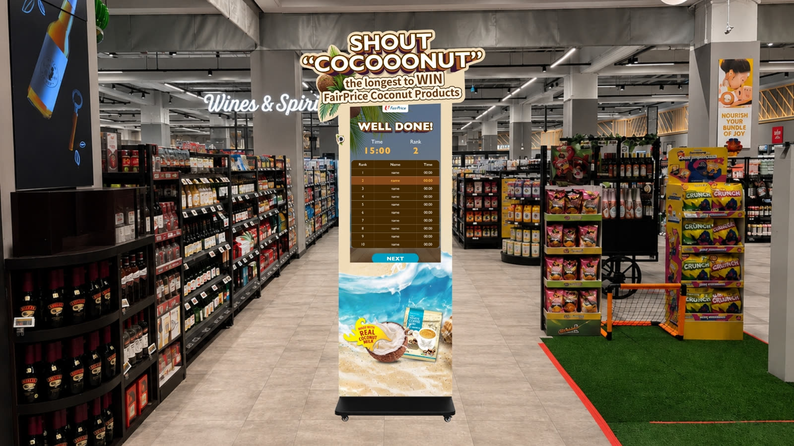 Shoppers taking part in the FairPrice Coconut White Coffee Scream Challenge — image 4