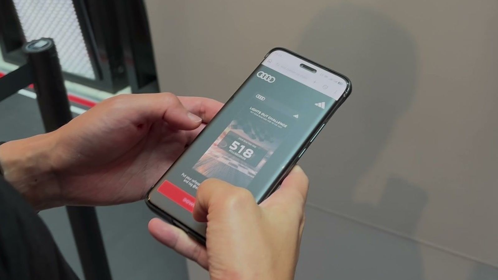 A player's Lights Out Challenge result on his phone, ready to download from the qiksense game