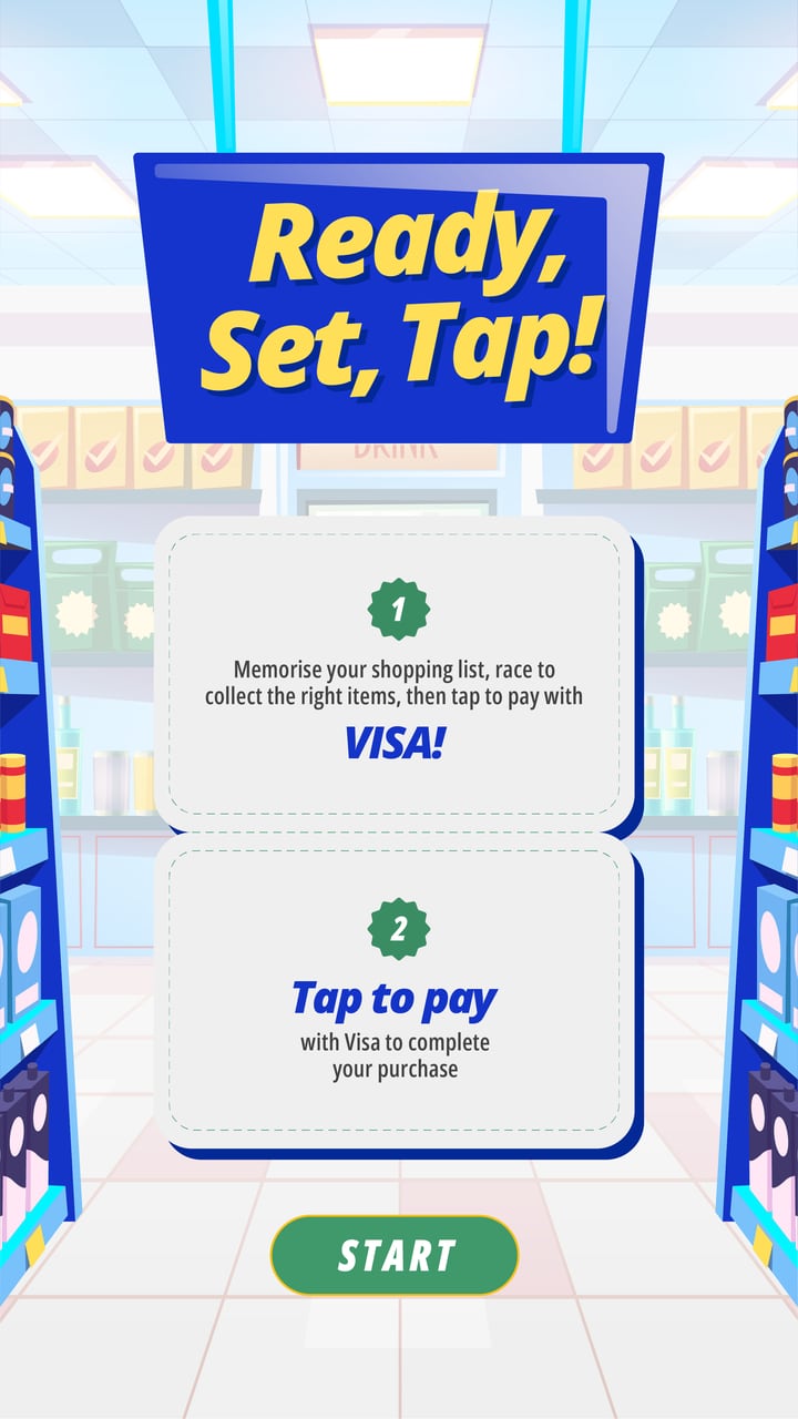 The Ready, Set, Tap! start screen