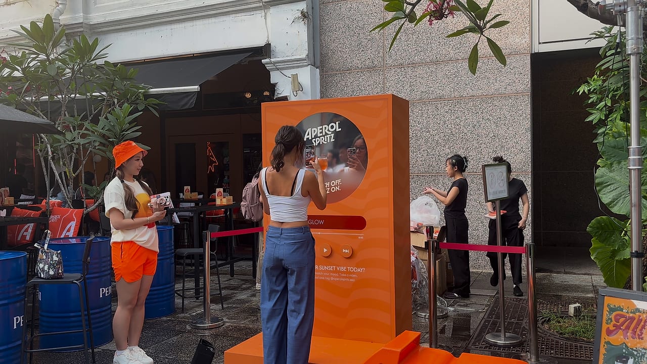 Aperol Spritz Sunset Vibe music booth